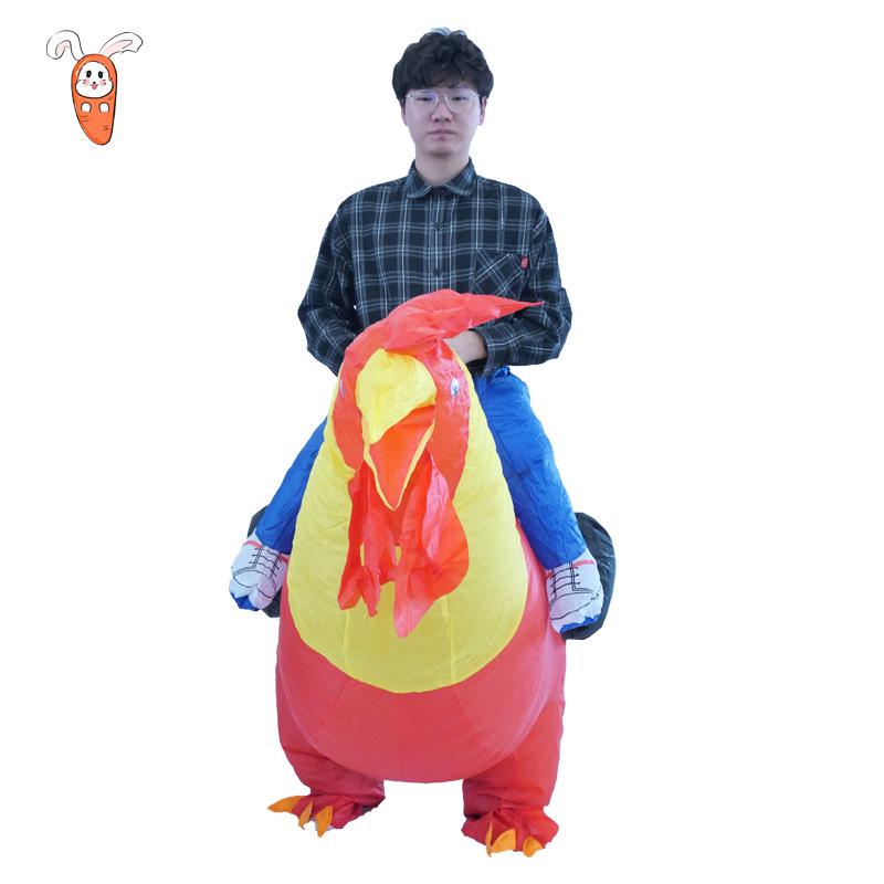 Inflatable Red Rooster Costume for Cosplay & Parties