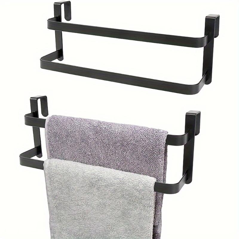Over The Door Hanger Metal Construction Rustproof Towel Holder For Small Spaces Kitchen Bathroom Bedroom Storage