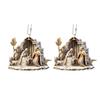 Set Of 2 Nativity Scene Pendant Acrylic Hanging Ornamentation 0.4cm Thickness For Living Room Bedroom Decoration