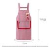 1pcs Women's Plaid Cotton Apron Waterproof Oil Resistant Breathable Kitchen Apron for Cooking Household Workwear Summer