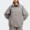 adidas X Stella McCartney Collaborative Einfarbige Strick-Trainingsjacke mit Reißverschluss Damen Jacken Taubengrau HR9178