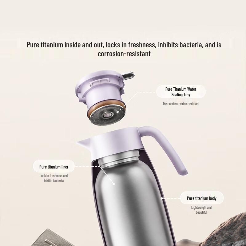 Joyoung 2L Pure Titanium Vacuum Insulated Thermos Pot