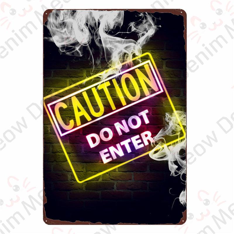 NO SMOKING Vintage Metal Tin Sign TIKI Bar Art Posters Wall Stickers for Club Home Decor Warning Sign Decorative Plate Gift N167
