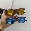 Óculos de Sol Femininos Pequenos de Armação Quadrada Estilo Único Vintage Masculino Rosto Redondo Decorativos Emagrecimento