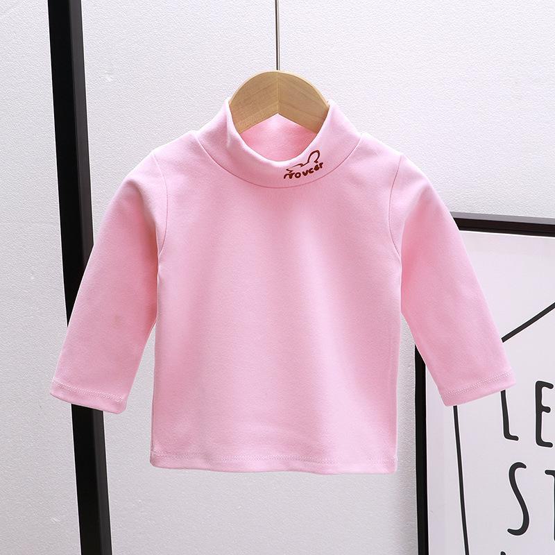 Kids' Velvet Elastic Warm High-Collar Long-Sleeve Tops for Boys and Girls