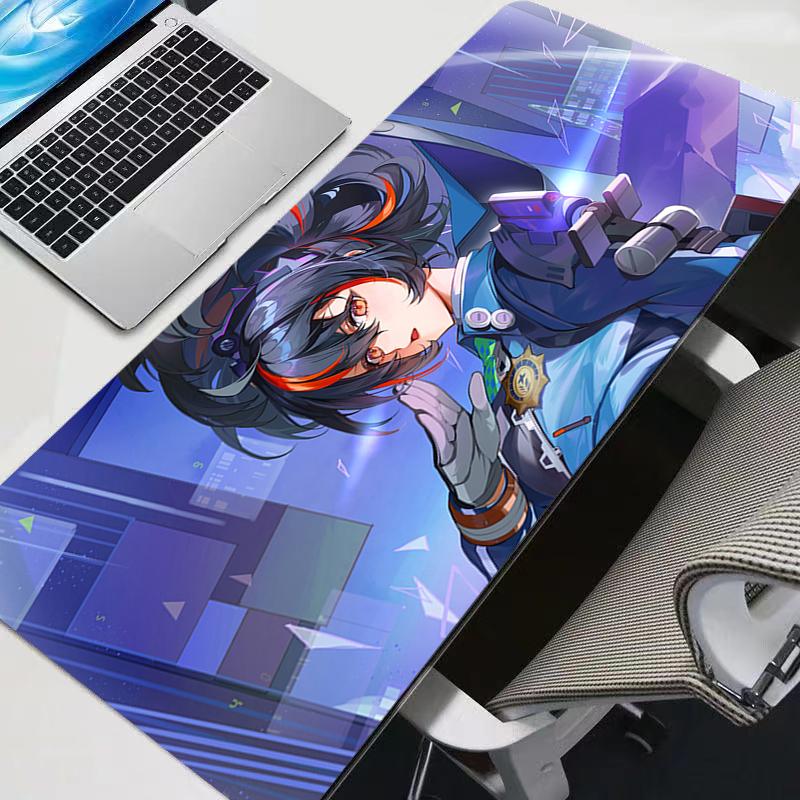 Large Gaming Mousepads Zenless Zone Zero Zhu Yuan Computer Soft Mousepad X Desk Pads For PC Keyboard Mats nonslipTable Rug