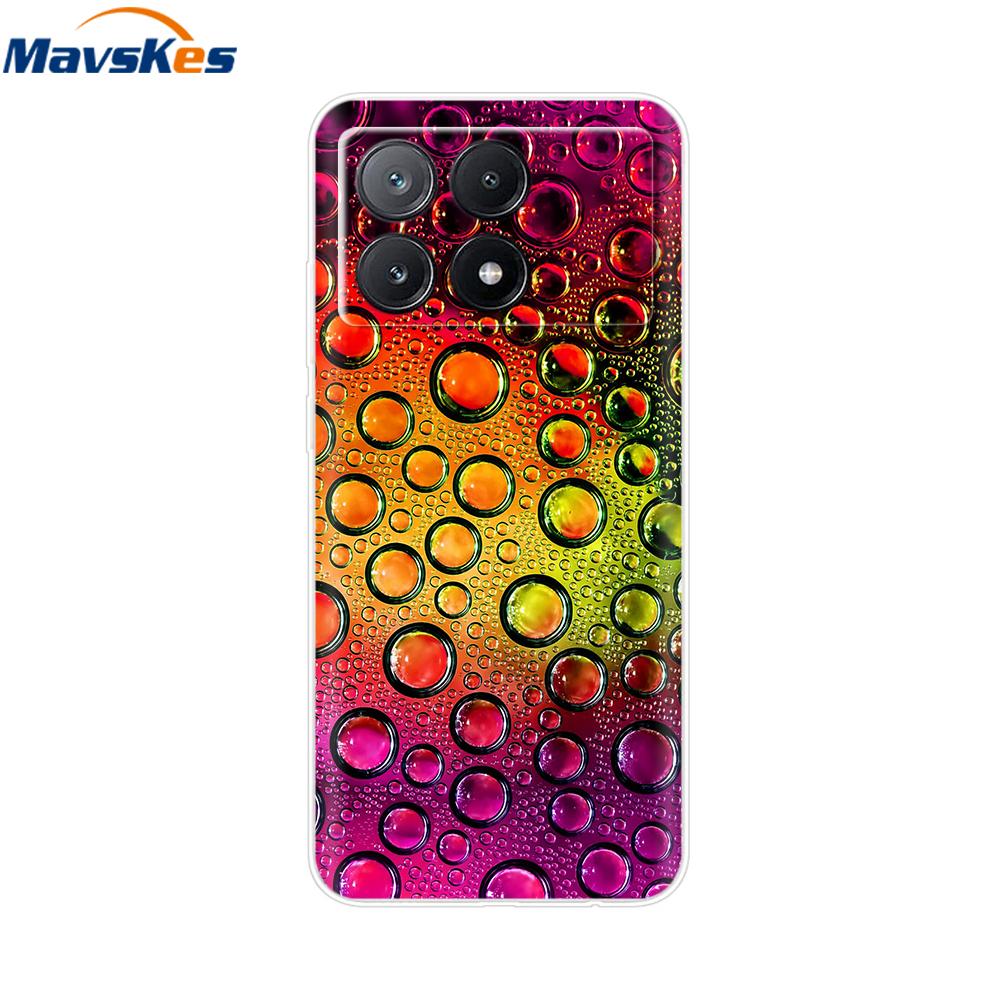 Handyhülle Für Poco X6 Pro Hülle Abdeckung Niedliche Klare Weiche Silikonhüllen Für Poco X6 Pro Hülle PocoX6 Pro Rückseite Coque Fundas