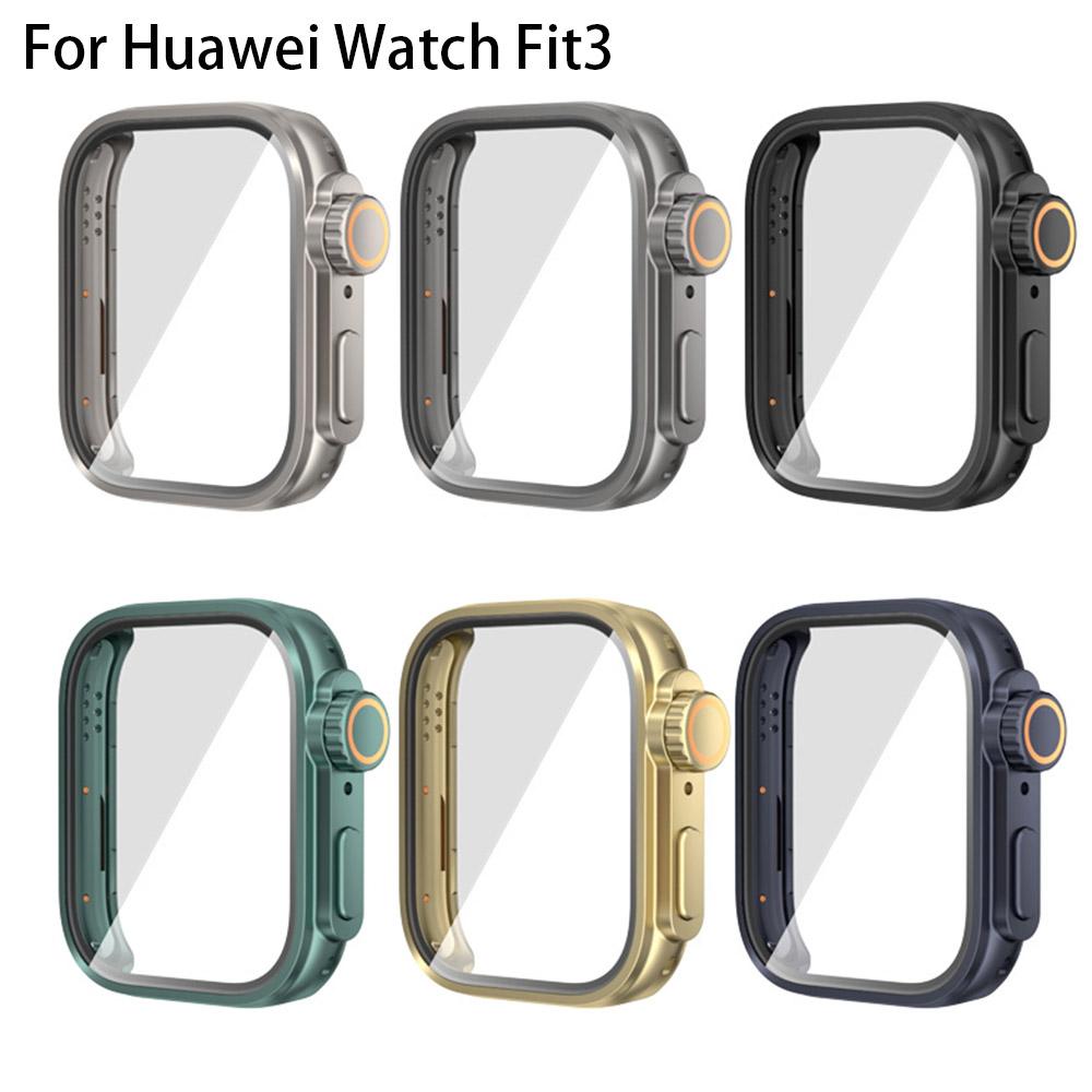 Bytt til Ultra Full Beskyttelsesdeksel for Huawei Watch Fit 3 4 Fit4 Pro Skjermbeskytterdeksel Herdet Glass Oppgrader til Ultra 2