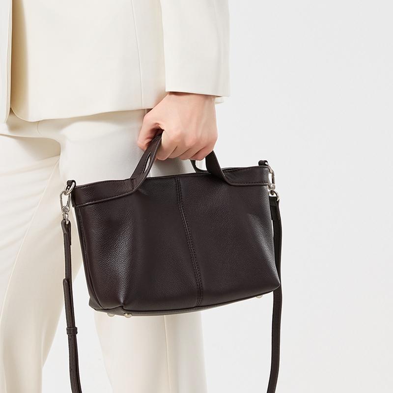 New Women's fashi Genuine Leather Tote Handbag Female luxury designer Real Leather Crossbody Shoulder Bags Retro Underarm bag