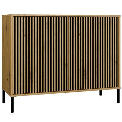 KAMARO 2D SLIM Chest of Drawers, Artisan Oak, Slatted Front