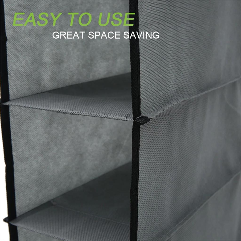 10-Layer Hanging Shoe Storage Bag Foldable Closet Multifunctional Clothes Hat Organizer Space Saving Household Shoe Rack