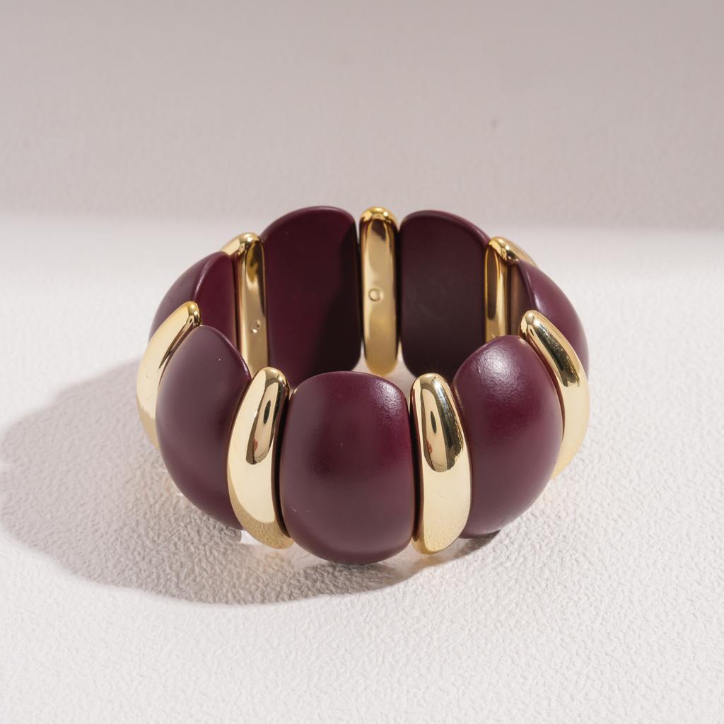 Acrylic geometric round splicing bracelet dark wind personality unique feeling jewelry