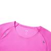 Li Ning Breathable Knitted Round Neck Pullover Short Sleeve T-Shirt Women Tops Fluorescent-Pink Purple Red ATSV004-4