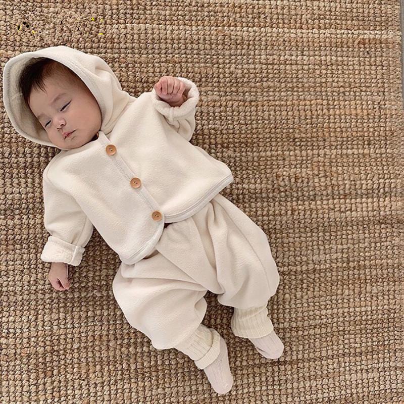 Winter Baby Fleece Jacket & Warm Pants Set - Infant Casual Outwear