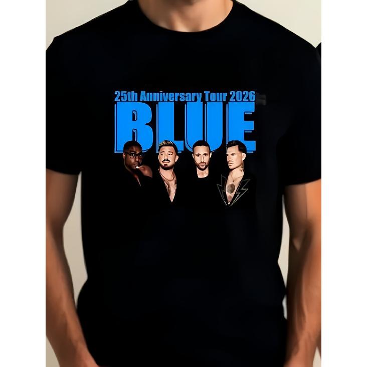 Discover B-Lue Music 25Th Anniversary Tour 2026 T-Shirt Concert Merch Dates Fan Gift Tee S чёрный