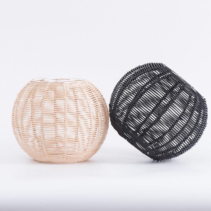 Retro Woven Lampshade Imitation Vine Rope Lamp Cover Hanging Chandelier Restaurant Kitchen Light Fixture Accessories Home Decor