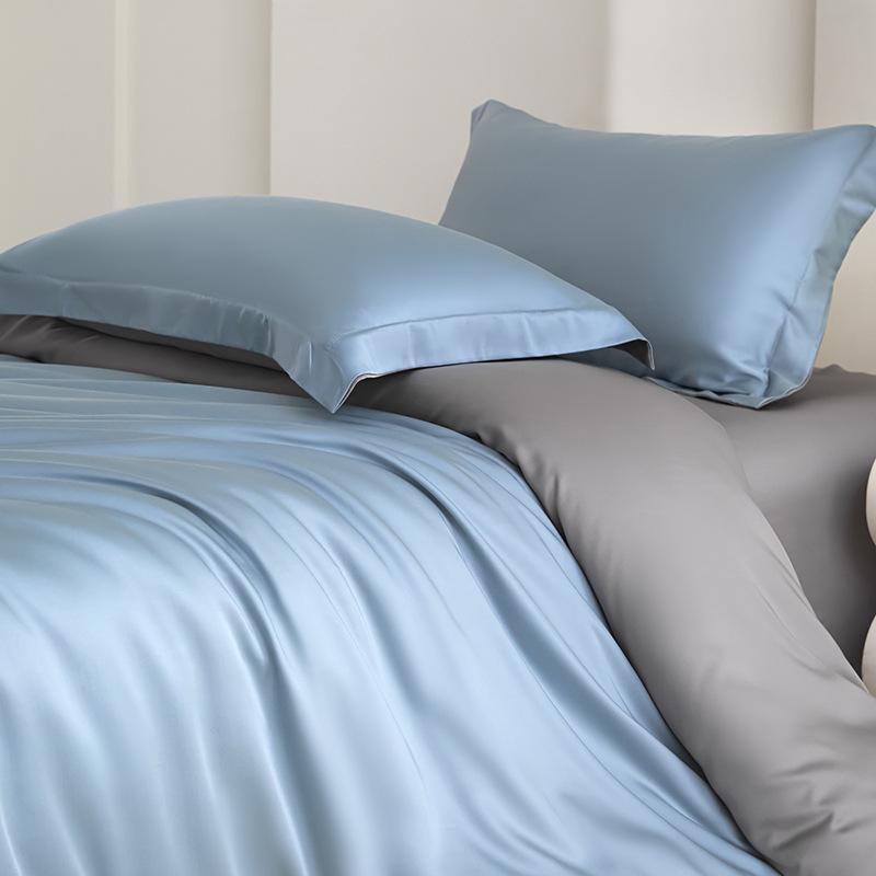 Summer Cooling Tencel Lyocell Ice Silk Bedding Set (4-Piece)