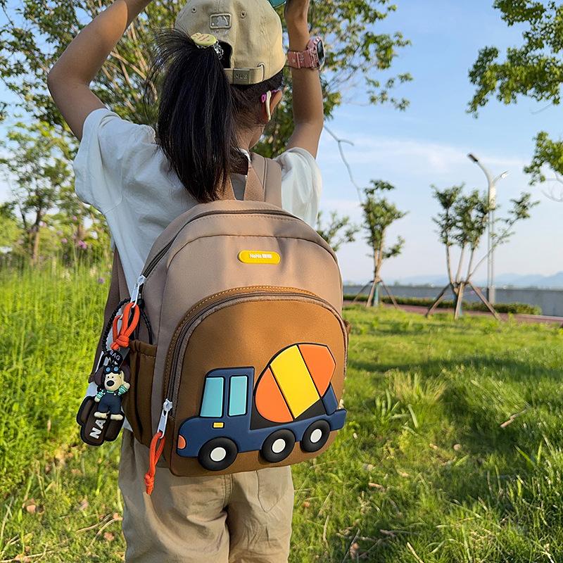 Kindergarten Cartoon Tank Car Schoolbag Super Light Children's Backpack Boys Girls Small Schoolbag