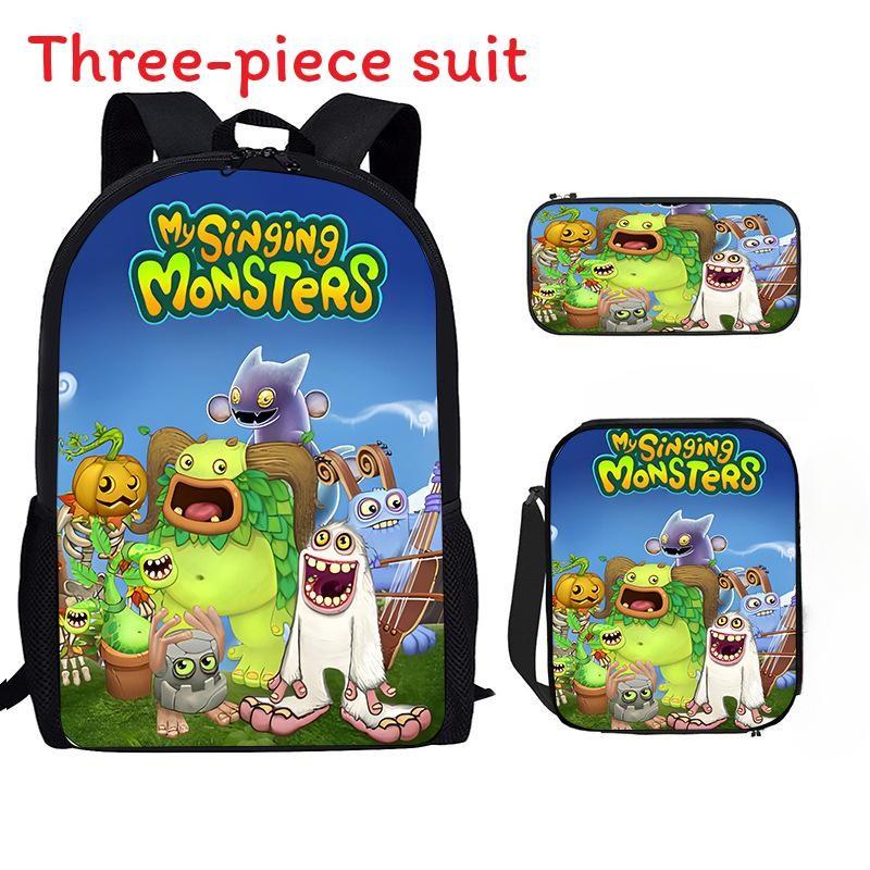 Singing My Monsters Childrens School Bag Three Piece Suit Suitable Gift For