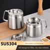 Premium Nonrust Steel Cooking Oil Strainer With Removable Filter Basket Large 1.5/2L Capacity Kitchen Tool