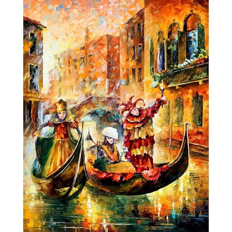 Vollbohrer Diamantmalerei Landschaft 5D DIY Vollrundbohrer Diamantstickerei Kreuzstichset Handarbeit handgefertigt