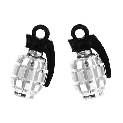 2PCS Grenade Alloy Valve Caps Dust Covers Bike Bicycle MTB BMX Car Tyre Hoc