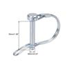 uxcell 1/3/5Pcs Shaft Locking Pin W Ear 6mmx35/40/45/55mm 8mmx60mm Coupler Pin for Farm Trailers Lawn Arch and Garden