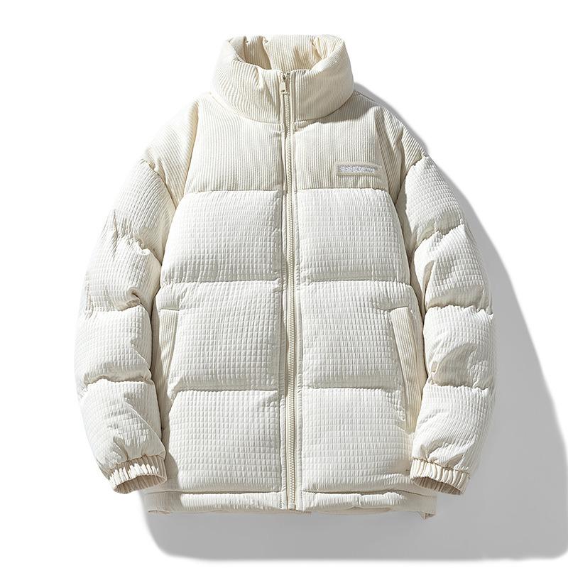 Corduroy Cotton-padded Clothes for Boys, Winter New Corn Grid Cotton-padded Clothes, Thickened Bread Clothes, Couple Warm Cotton-padded Jacket for Men M