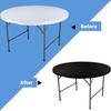 Elastic Round Table Cover Wrinkle-Resistant Fabric Universal Protection Indoor Outdoor