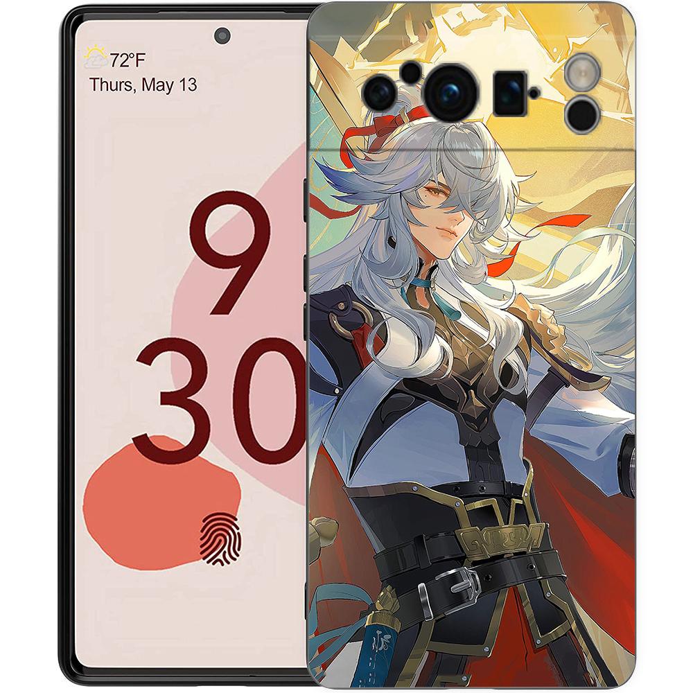 

Чехол для телефона Honkai Star Rail Gepard Bronya для Google Pixel 8 7 6 Pro 6A 7A 5G, мягкий силиконовый противоударный черный чехол из ТПУ, Чехлы Pixel 7