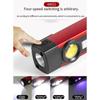 USB Rechargeable LED Flashlight with Magnet and Hook Life Waterproof With Red light Power Bank Repairing Work Emergency Lantern