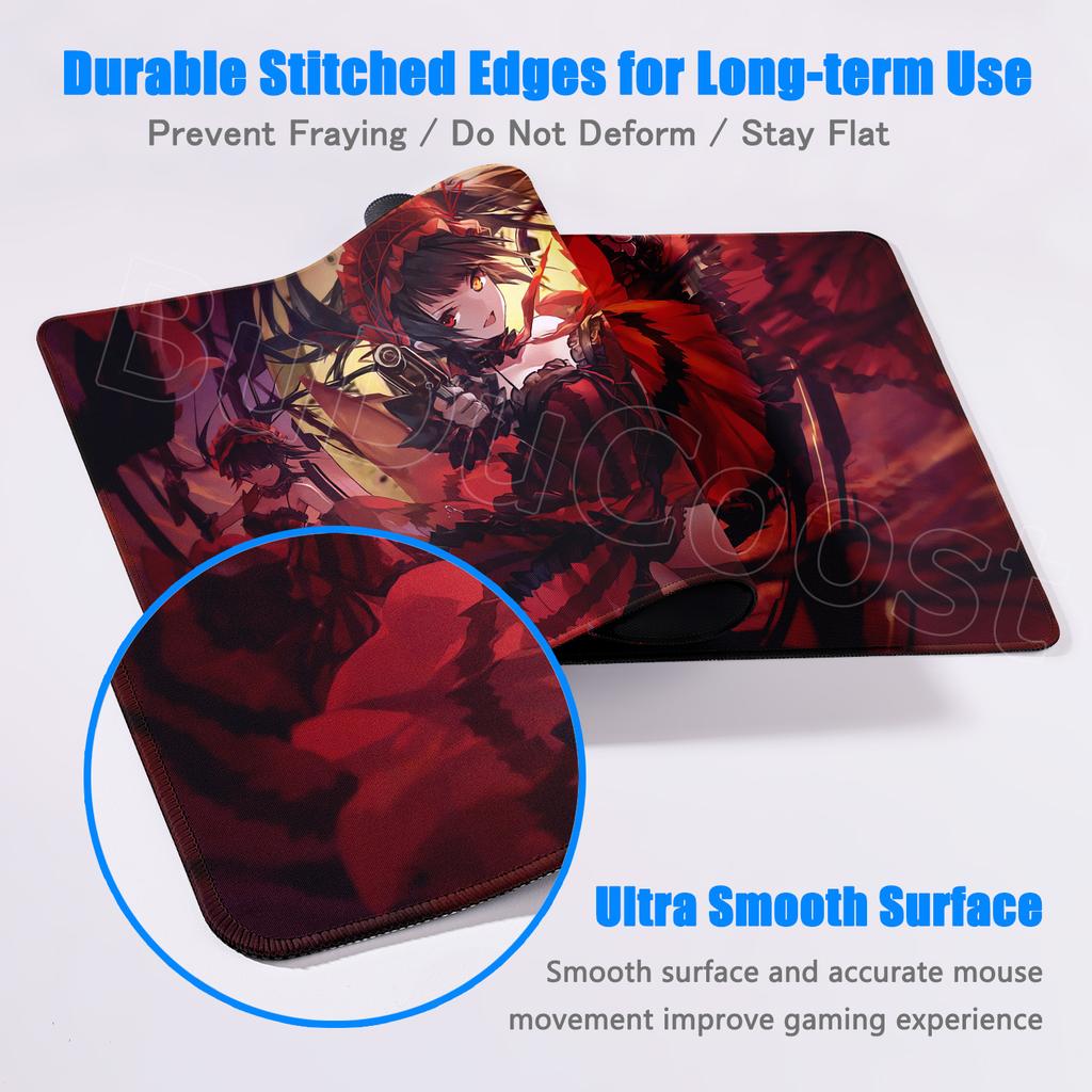 HD Printing Kawaii Girls Tokisaki Kurumi Mouse Pad Anime Date A Live Desk Mat Non-slip Mousepad Pc Computer Keyboard Accessories