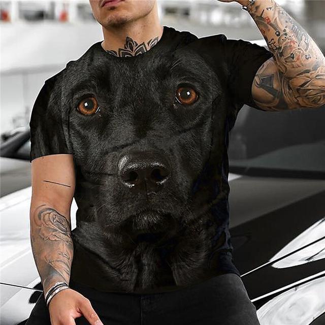 2023 New Men's T-shirt Pet Print Shirt Funny Clothing Summer Fashion Short Sleeve Tees Unisex Oversized Breathable Streetwear