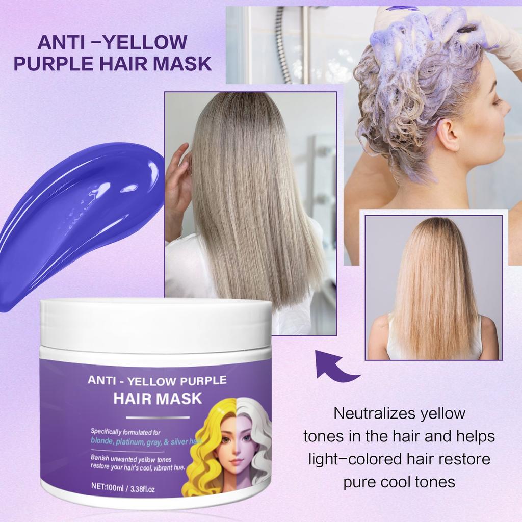 Maska do włosów No Yellow Purple Hair Mask do włosów blond, siwych i siwych 100ml