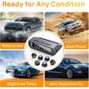 RV Tire Pressure Monitoring System,0-9.9 BAR,144 PSI Tire Pressure Monitor System With Solar Charge, TPMS With 6 Sensors&6 Alarm Modes (6