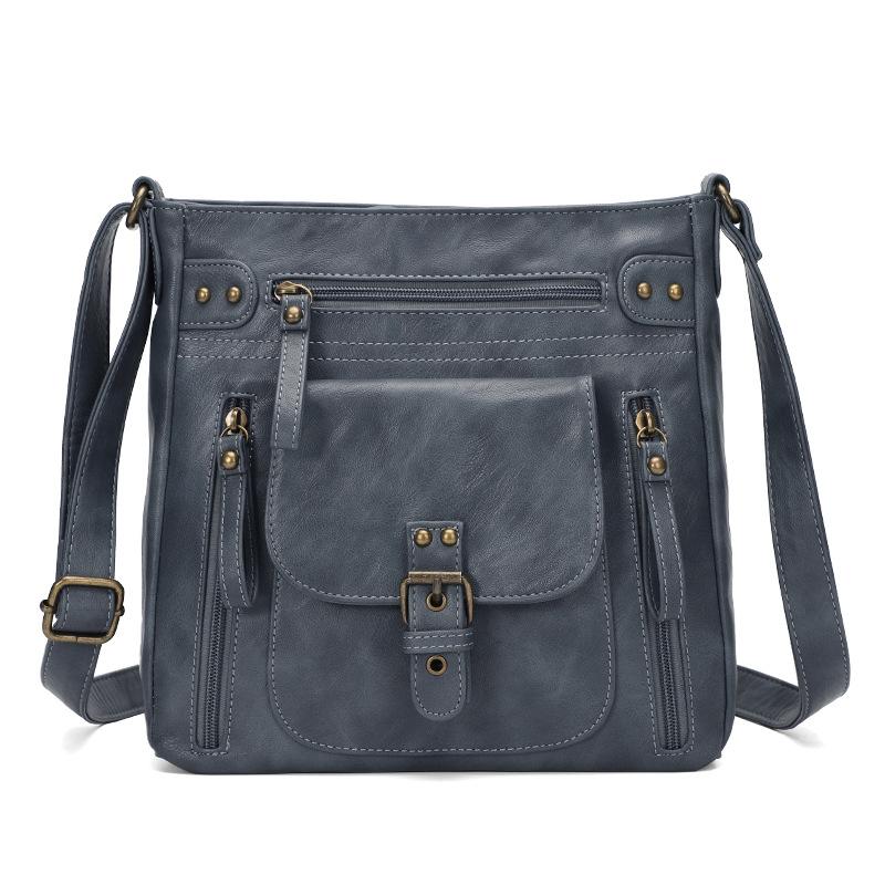 Vertical Women's Bag, Fashionable Shoulder Bag, European and American Retro Small Square Bag, Casual Travel Crossbody Bag