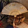 Chinese Style Embroidery Fan Hanfu Cheongsam Show Folding Fan Dance Performance Fan Kungfu Qipao Matching Beautiful Women Fan