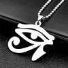 Stainless Steel Egyptian Eyes Car Pendant for Women Men Statement Mythology Eye of Ra Horus Symbol Car Bag Pendant Jewelry
