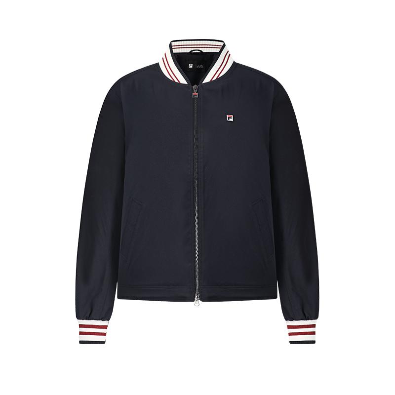 FILA Tennis Simple Retro Knit Jacket Women jackets Legendary-Blue A11W613708FNV