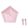 Women's Ultra Light 5-Rib Fold Travel Umbrella with Thickened Black Coating, 91cm Large Canopy, Windproof, Portable for Commuting and Beach