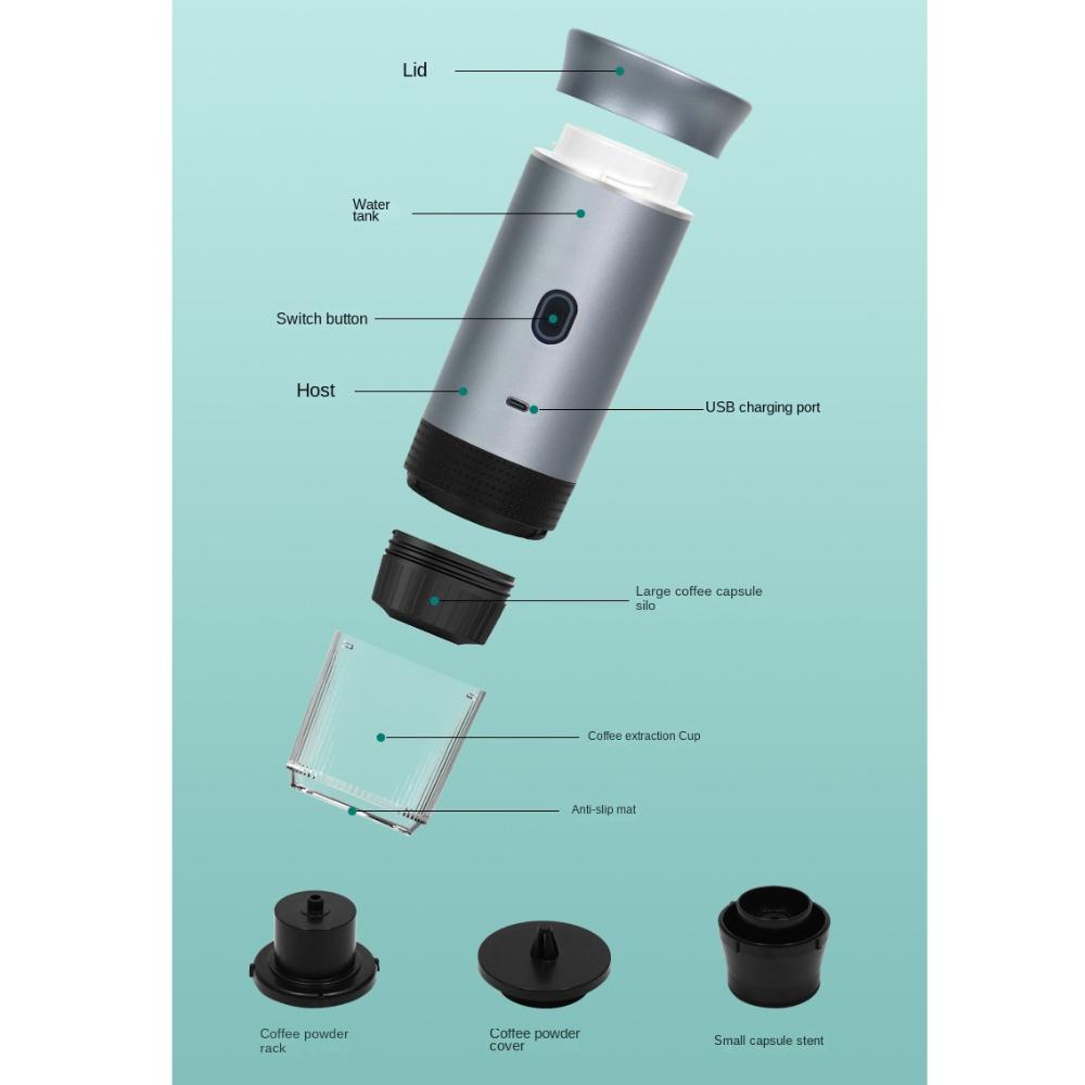 3-in-1 Espresso Coffee Machine Portable Travel Coffee Maker  Men Women Gift