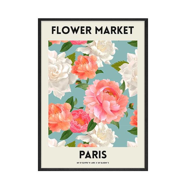 Rám z masivního dřeva Nordic Fleur Rostliny Malba na plátně Amsterdam Paříž Plakáty Reprodukce Stockholm Tokio Nástěnné obrazy do obývacího pokoje Home Decor