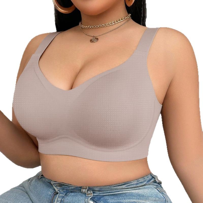 Women S Soft Support Wireless Push Up Bra Seamless Thin Cup Plus Size
