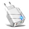Luminous QC3.0+2.1A Dual-Port USB Fast Charger for US/EU Standards