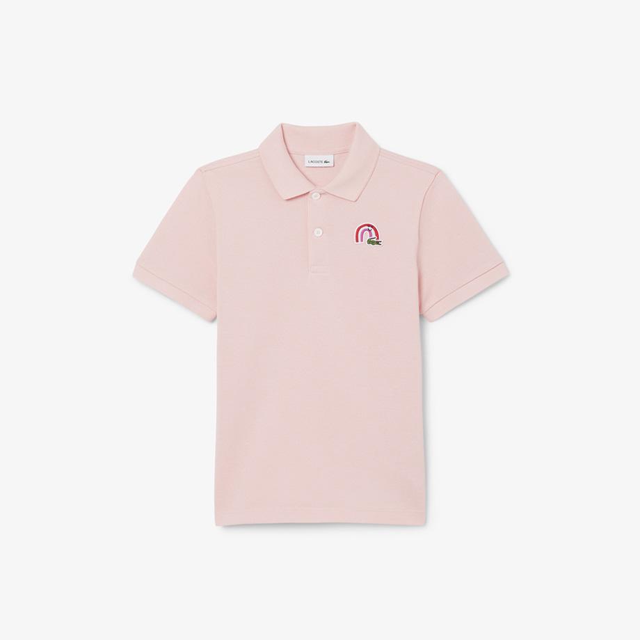 [lacoste] Детская футболка-поло для мальчика с вышивкой в виде радуги, с коротким рукавом PJ8425-55GKF9 06A