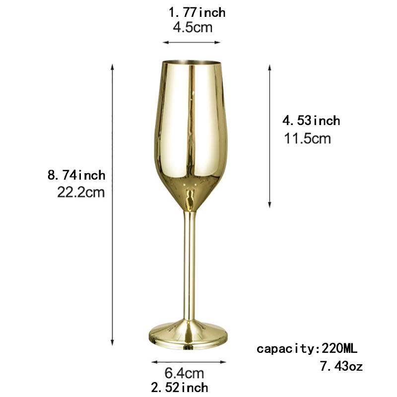 2Pcs Wine Party Champagne Coupes Cocktail Glass Champagne Flutes Wine Cup Goblet Plating Beer Rose Gold Glass Whiskey Cups