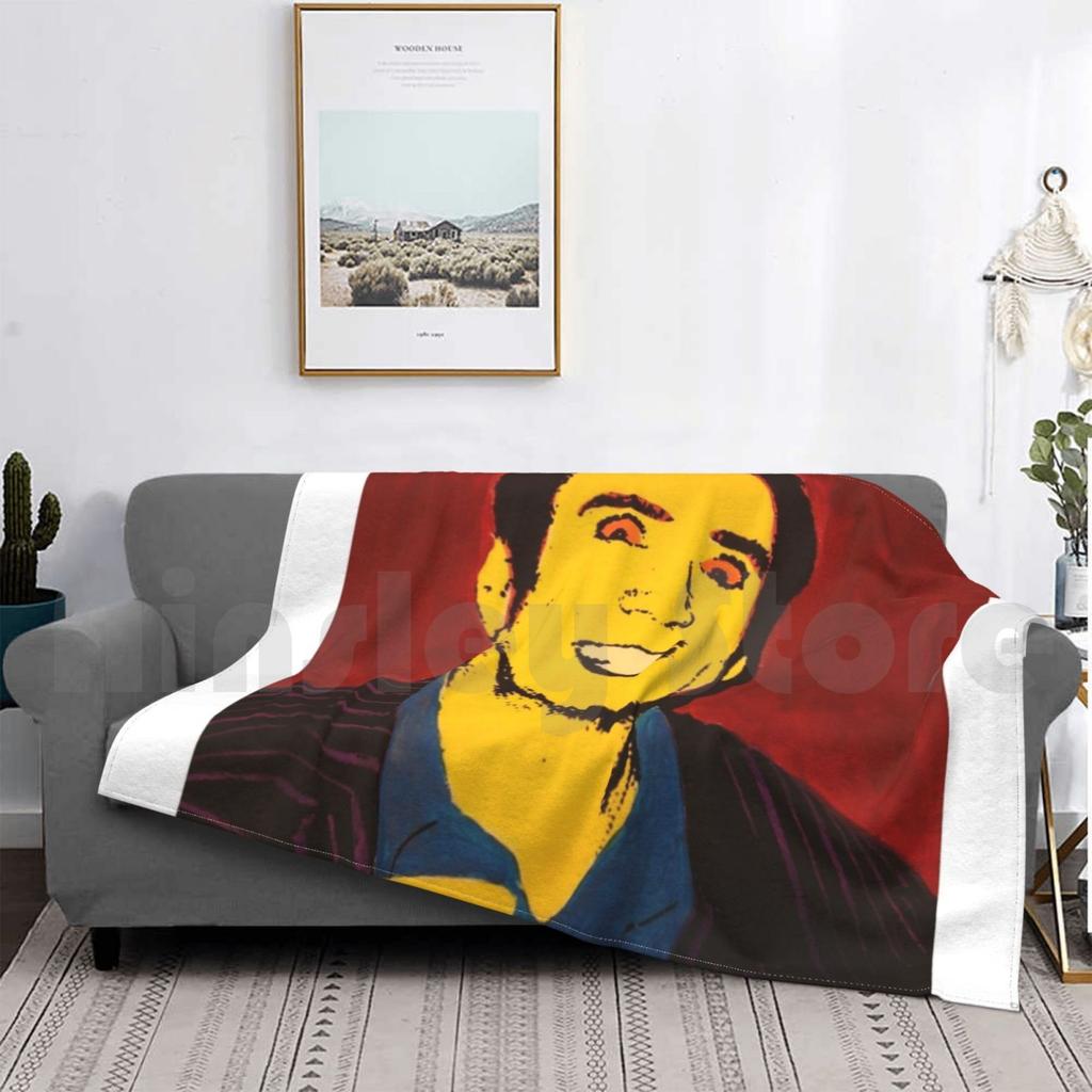 Nicholas Cage Abstract Painting Blanket Fashion Custom Nicholas Nick Cage Abstract Artist Surreal Smile