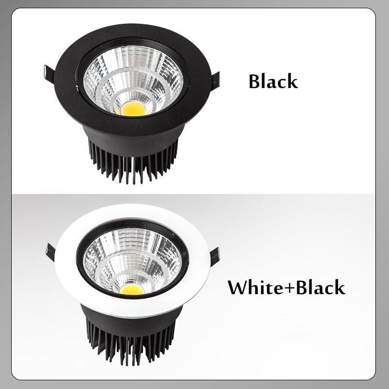 10pcs/lots Dimmable LED COB Spotlight Ceiling Lamp 5w7w9w12w15w20w Aluminum Recessed Downlight Round Panel Light Indoor Lighting