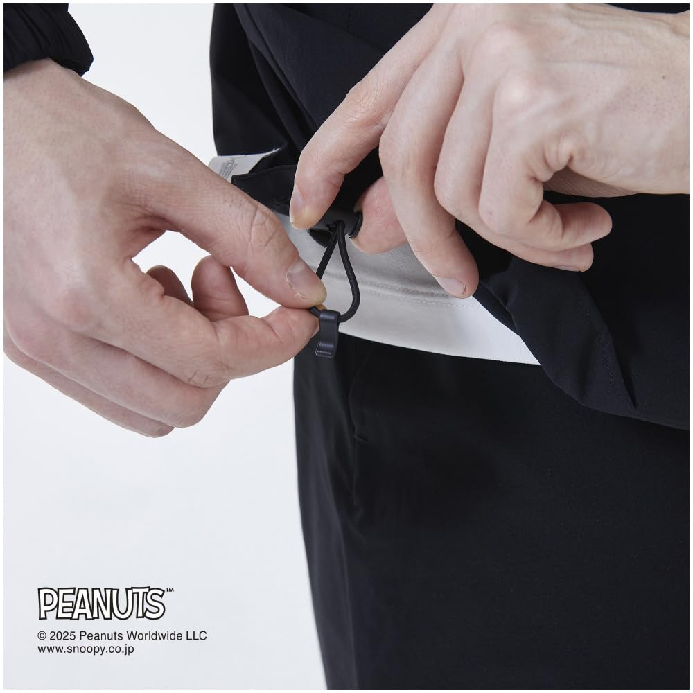 Mizuno Peanuts Stretch Anorak Size M Water-Repellent Jacket, B2MECY20, Black,