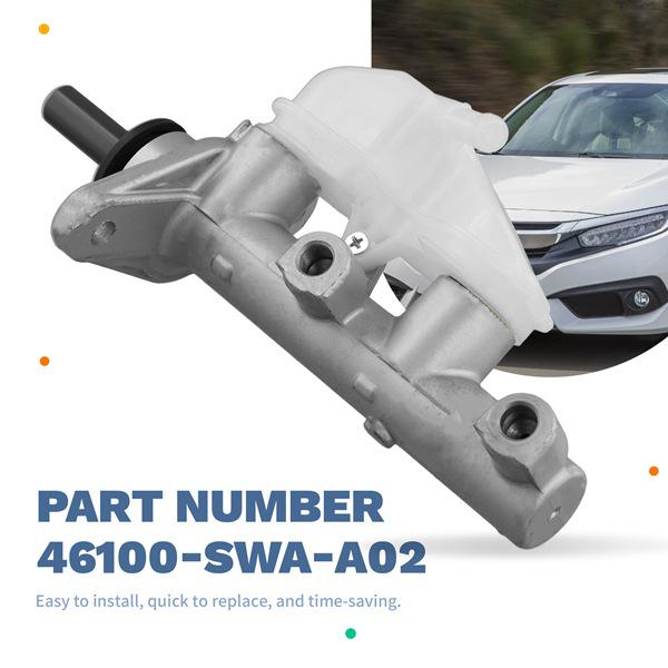 Honda Brake Master Cylinder Compatible with 46100-SWA-A02.